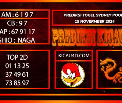 PREDIKSI TOGEL SYDNEY POOLS 15 NOVEMBER 2024