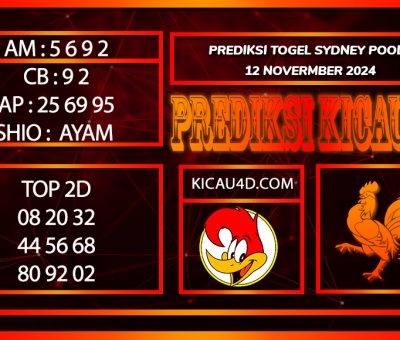 PREDIKSI TOGEL SYDNEY POOLS 12 NOVEMBER 2024