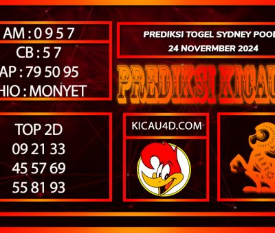 PREDIKSI TOGEL SYDNEY POOLS 24 NOVEMBER 2024