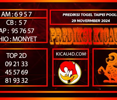 PREDIKSI TOGEL TAIPEI POOLS 29 NOVEMBER 2024